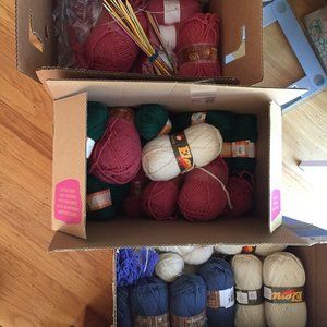 Part 2 - Lot of 61 Skeins Pure Virgin Wool Yarn